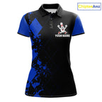 Blue Argyle Pattern Bowling Shirts Custom Bowling Team Jerseys Bowler Outfits