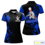 Blue Argyle Pattern Bowling Shirts Custom Bowling Team Jerseys Bowler Outfits