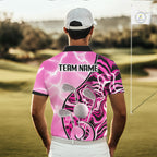 Golf Polo Shirt Holographic Marble Golf Pattern For Team, Golf Attire