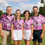 Golf Polo Shirt Holographic Marble Golf Pattern For Team, Golf Attire