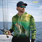 Bass Fishing Custom Long Sleeve Hooded Fishing Shirts Personalized Fishing Gift, Bass Fishing Jersey