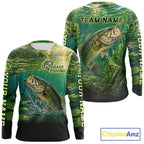 Bass Fishing Custom Long Sleeve Fishing Shirts Personalized Fishing Gift, Bass Fishing Jersey