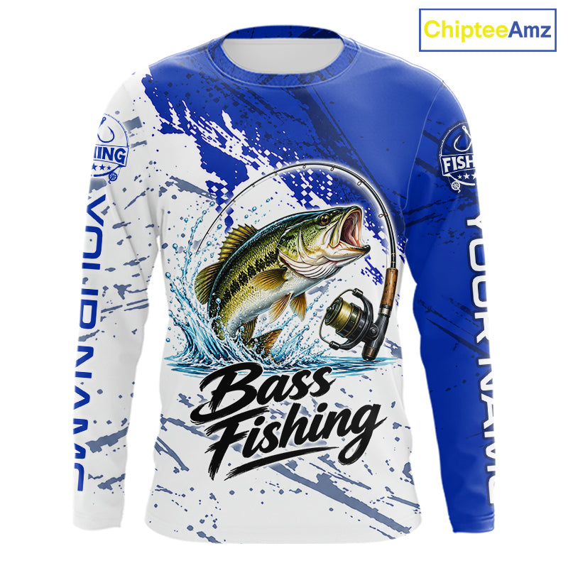 Personalized Bass Fishing Jerseys, Bass Fishing Long Sleeve Tournament Shirts