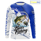 Personalized Bass Fishing Jerseys, Bass Fishing Long Sleeve Tournament Shirts