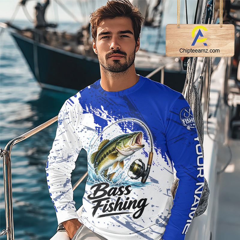 Personalized Bass Fishing Jerseys, Bass Fishing Long Sleeve Tournament Shirts