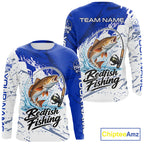 Personalized Redfish Drum Fishing Jerseys, Redfish Fishing Long Sleeve Tournament Shirts