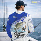 Personalized Crappie Fishing Jerseys, Crappie Fishing Long Sleeve Hooded Tournament Shirts