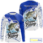 Personalized Crappie Fishing Jerseys, Crappie Fishing Long Sleeve Tournament Shirts