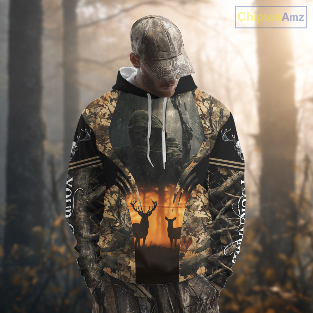 Best Deer Hunting Camo Grim Reaper Shirts - Deer Hunting Clothes, Big Game Hunting Gifts