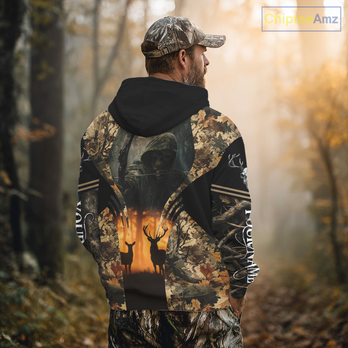 Best Deer Hunting Camo Grim Reaper Shirts - Deer Hunting Clothes, Big Game Hunting Gifts