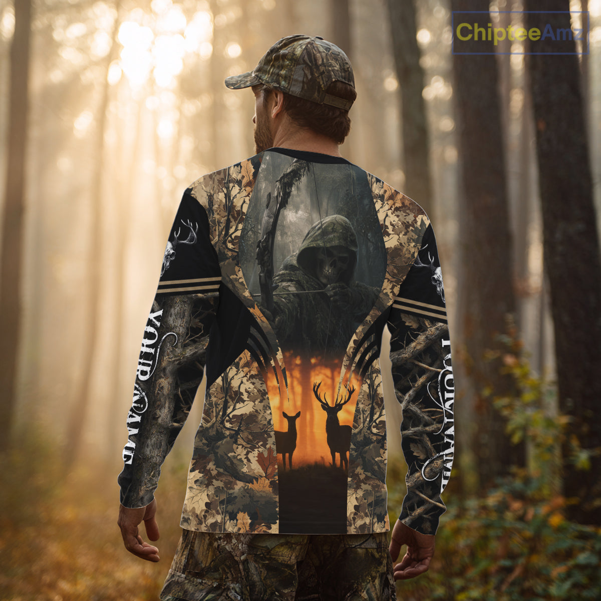 Best Deer Hunting Camo Grim Reaper Shirts - Deer Hunting Clothes, Big Game Hunting Gifts
