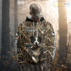 Custom Border Collies Duck Hunting Camo 3D Printed Shirts, Duck Hunting Apparel, Hunting Gifts