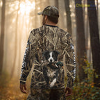 Custom Border Collies Duck Hunting Camo 3D Printed Shirts, Duck Hunting Apparel, Hunting Gifts