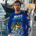 Custom Bass Fishing Shirts, Funny Bass Fishing Beer Shirts Long Sleeve For Team