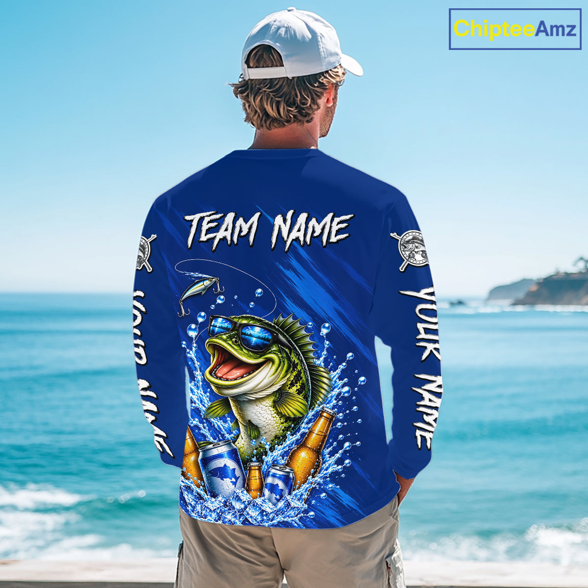 Custom Bass Fishing Shirts, Funny Bass Fishing Beer Shirts Long Sleeve For Team
