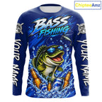 Custom Bass Fishing Shirts, Funny Bass Fishing Beer Shirts Long Sleeve For Team