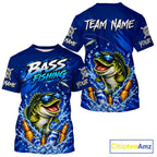 Custom Bass Fishing T-Shirts, Funny Bass Fishing Beer Shirts For Team