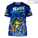 Custom Bass Fishing T-Shirts, Funny Bass Fishing Beer Shirts For Team