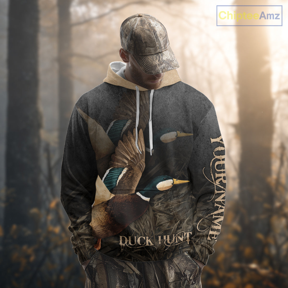 Beautiful Mallard Duck Hunting 3D Print Camouflage Shirts, Duck Hunting Clothes