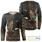 Beautiful Mallard Duck Hunting 3D Print Camouflage Shirts, Duck Hunting Clothes