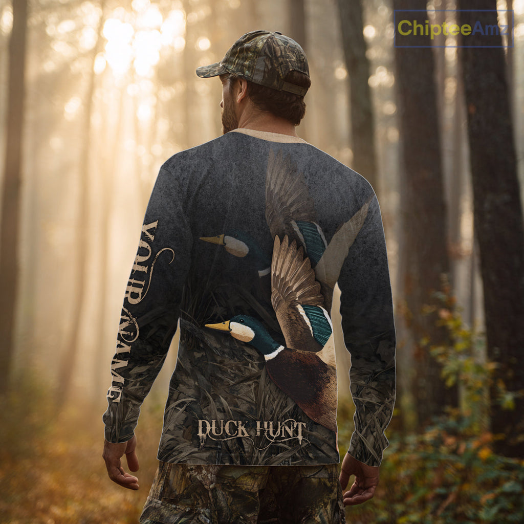 Beautiful Mallard Duck Hunting 3D Print Camouflage Shirts, Duck Hunting Clothes