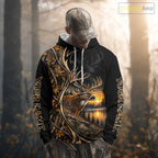 Whitetail Deer Hunting Forest Camo Custom Name 3D All Over Print Shirts