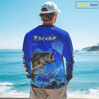 Largemouth Bass Fishing Camo Long Sleeve Fishing Shirts, Custom Bass Tournament Fishing Jerseys