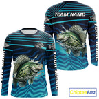 Crappie Fishing Custom Name UV Protection Long Sleeve Fishing Shirts, Crappie Team Fishing Jerseys