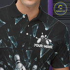 Custom Black Cracked Angry Bowling Shirts Bowling Team Jersey Bowling League