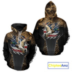 Duck Hunting American Flag Dark Camouflage Shirts, Duck Hunting Gifts