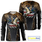 Duck Hunting American Flag Dark Camouflage Shirts, Duck Hunting Gifts