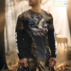 Duck Hunting American Flag Dark Camouflage Shirts, Duck Hunting Gifts
