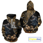 Wild Boar Bow Hunting Grim Reaper Camouflage 3D Shirts, Custom Boar Shirt