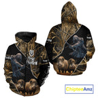 Wild Boar Bow Hunting Grim Reaper Camouflage 3D Shirts, Custom Boar Shirt