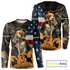 Custom Rabbit Hunting Camo US Flag 3D Shirts for Hunters, Rabbit Hunting Clothing