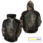 Whitetail Deer Hunting Camo US Flag 3D All Over Printed Shirts, Best Deer Hunting Gifts