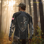 Whitetail Deer Hunting Camo US Flag 3D All Over Printed Shirts, Best Deer Hunting Gifts