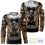 Custom Mallard Duck Black Lab Retriever Hunting Camo 3D Printed Custom Name Shirts