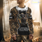 Custom Mallard Duck Black Lab Retriever Hunting Camo 3D Printed Custom Name Shirts