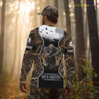 Custom Mallard Duck Black Lab Retriever Hunting Camo 3D Printed Custom Name Shirts