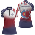 Personalized American Flag Target Archery 3D Quarter-Zip Shirts, Archery Jerseys Designs