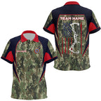 Personalized US Flag Camouflage Archery Polo Shirts Archery Jerseys Custom Archery Shirts