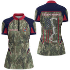 Personalized US Flag Camouflage Archery Quarter-Zip Shirts Custom Archery Team Jerseys