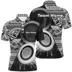 Personalized Tribal White Black Target Archery Polo Shirts Custom Archery Team Jerseys