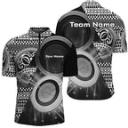 Personalized Tribal White Black Target Archery Quarter-Zip Shirts Custom Archery Jerseys