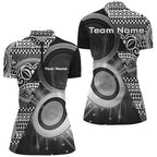 Personalized Tribal White Black Target Archery Quarter-Zip Shirts Custom Archery Jerseys