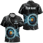 Personalized Thunder Lighting Target Archery 3D Polo Shirts, Custom Archery Team Jerseys
