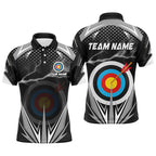 Personalized Thunder Lighting Target Archery 3D Polo Shirts, Custom Archery Team Jerseys