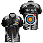 Personalized Thunder Lighting Target Archery 3D Polo Shirts, Custom Archery Team Jerseys