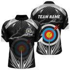 Personalized Thunder Lighting Target Archery 3D Quarter-Zip Shirts, Archery Team Jerseys